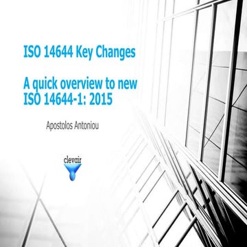 Iso 14644 key changes