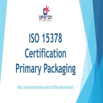 QMS For Primary Packaging | ISO 15378