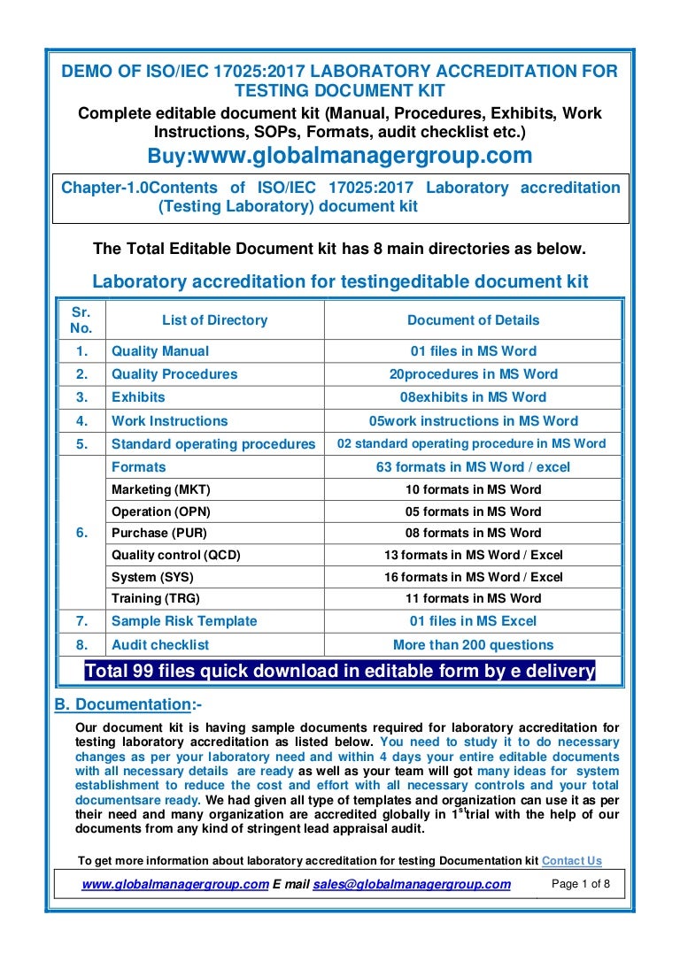Iso 17025 Accredited Laboratories List