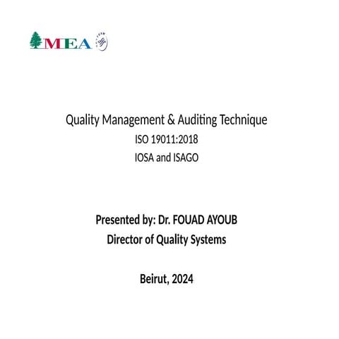 Iso 19011 course 2024.pptx STANDARDS PROCEDURES FOR AIRCRAFT