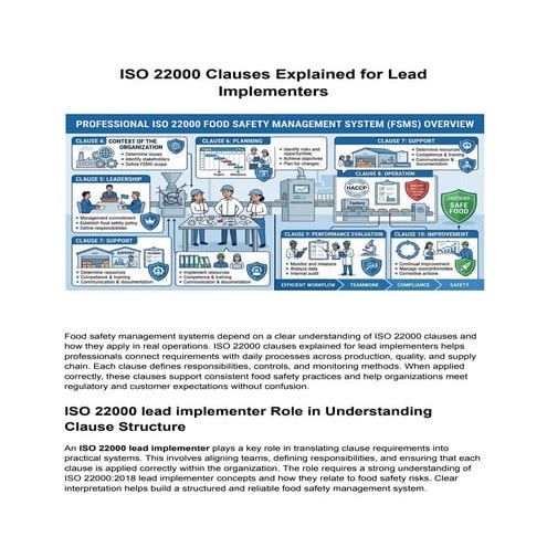 ISO 22000 Clauses Explained for Lead Implementers with Practical Guide ...