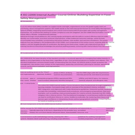 ISO 22000 Internal Auditor Course Online | Food Safety – EAS.ppt