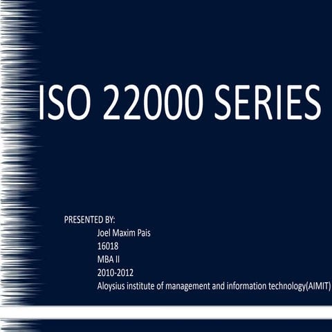 Iso 22000 series
