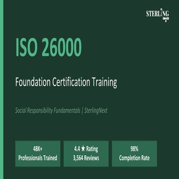 ISO 26000 Foundation Certification for Social Responsibility | PDF