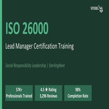 ISO 26000 Foundation Certification for Social Responsibility | PDF