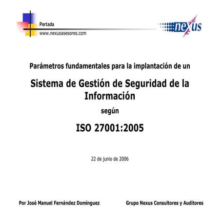 Iso27001 Norma E Implantacion Sgsi
