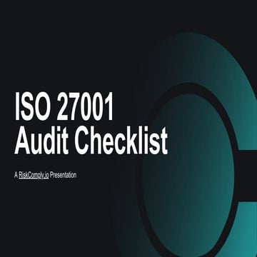 ISO 27001:2022 Audit Checklist - Are You Ready?