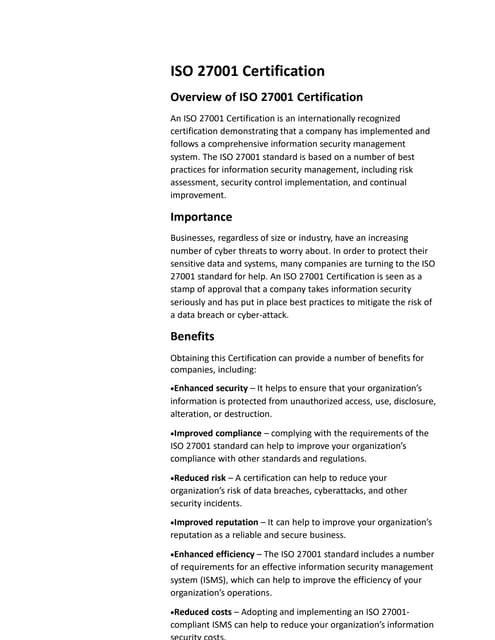 Iso 27001 certification in oman PPT Iso 27001 certification in oman PPT