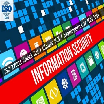 ISO 27001 Checklist - Management Review - Clause 9.3 - 59 checklist Questions