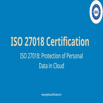 ISO 27018 Cloud Privacy & Data Protection Certification