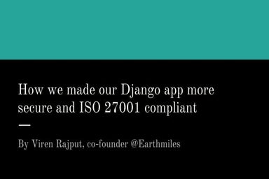 ISO 27k talk for django meet up