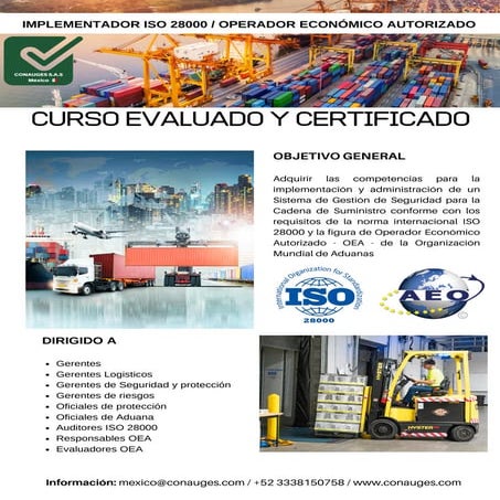 IMPLEMENTADOR ISO 28000 Y OEA | PDF