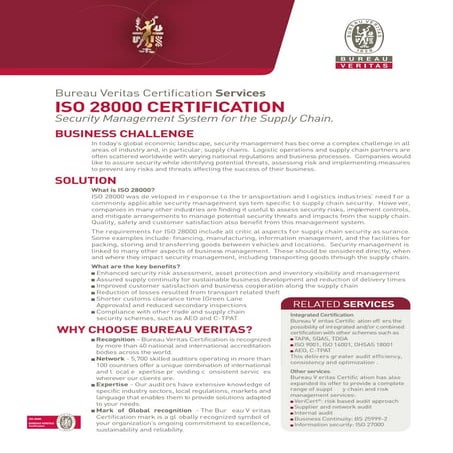 ISO 28000:2008 Certification | PDF | Logistics | Business