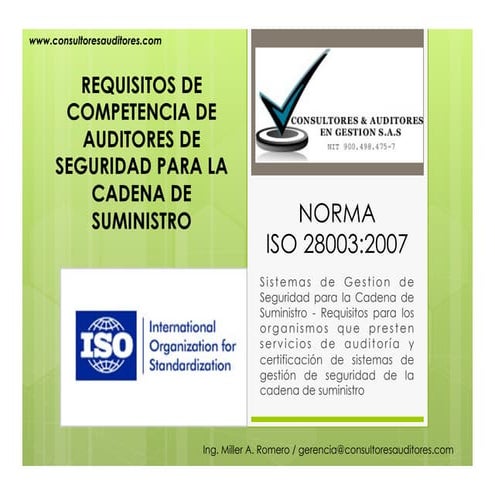 ISO 28003 2007 | PDF