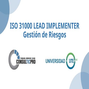 ISO 31000 2018 Gestion de Riesgos | PPT