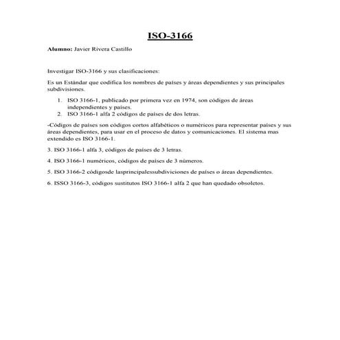 Que es el iso 3166 | DOCX