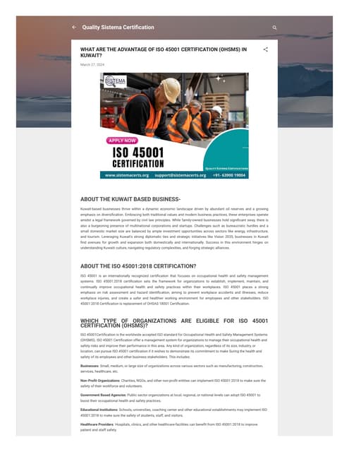 Iso45001 2018 OCCUPATIONAL HEALTH AND SAFETY | PDF