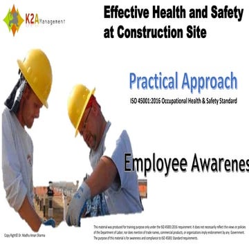 ISO 45001 Employee Awareness Training