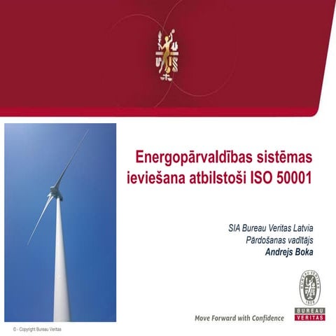 Standarta ISO 50001 prasības uzņēmumu sertifikācijai