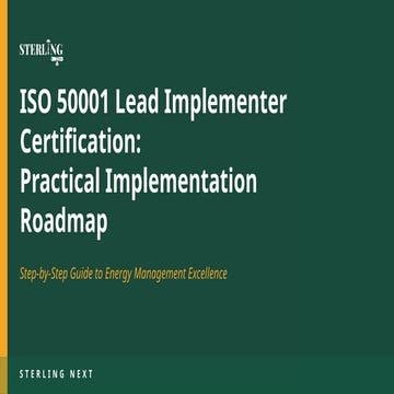 ISO 50001 Lead Implementer Certification Practical Implementation ...