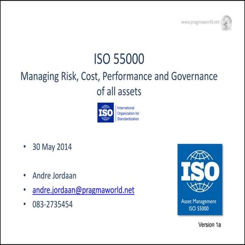 Managing Risk, Cost, Performance and Governance of all Assets