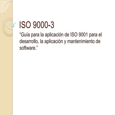 Iso 9000 3