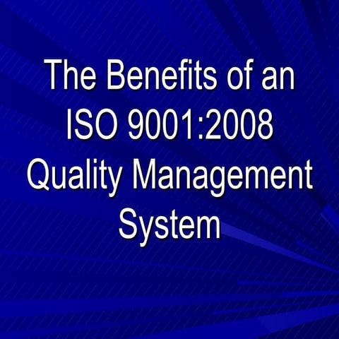 Iso 9000 Presentation