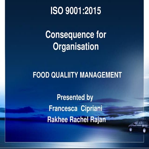 ISO 9001:2015-Consequences for Organisation