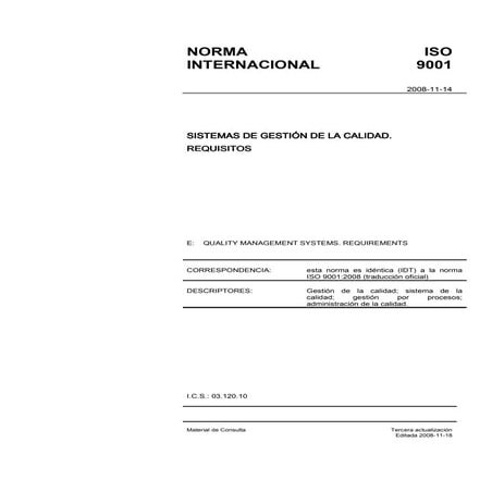 LISTA DE DOCUMENTOS OBLIGATORIOS ISO 9001:2015 | PDF