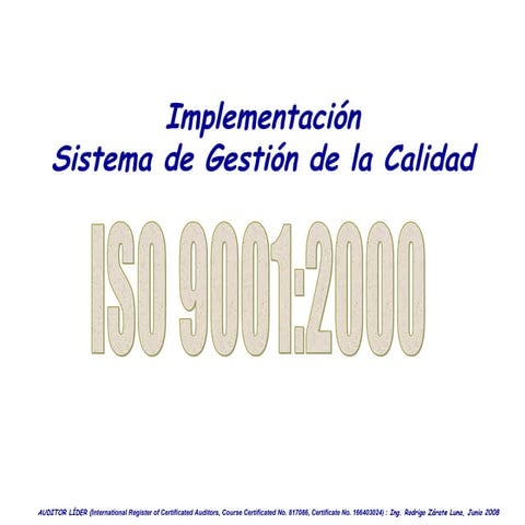 ImplementacióN Sistema De GestióN De Calidad | PPTX