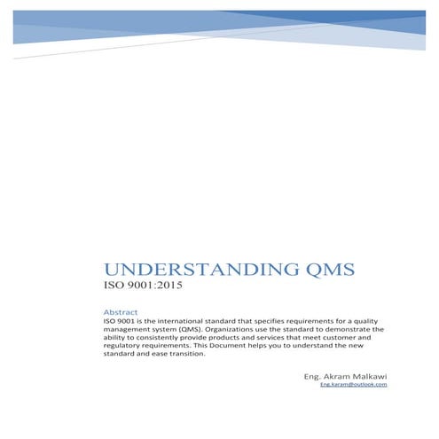 Iso 9001 2015 Understanding 