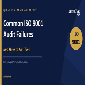 ISO 9001 Lead Auditor Certification Audit Failures and Proven Fix ...