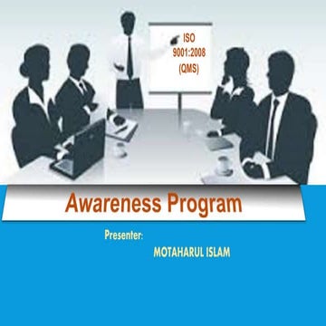 Iso 9001 awareness by Motaharul Islam