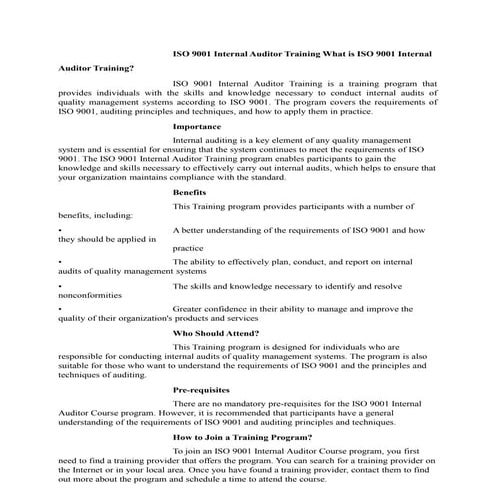 iso 9001 internal auditor course .ppt in