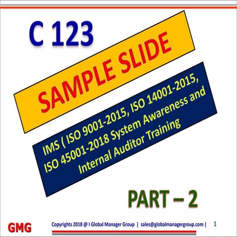 IMS Training Presentation