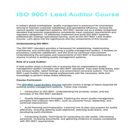 Aim of the ISO 9001 Lead Auditor Training.pdf