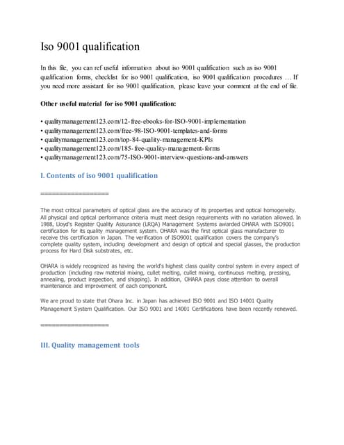 Iso 9001 as9100 | PDF