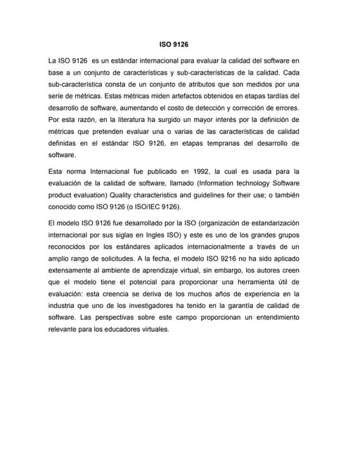 Norma iso 9126 | PDF