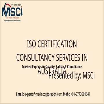 ISO Certification Consultancy Services in Australia.pptx