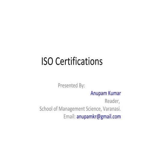 ISO Certifications | PPT