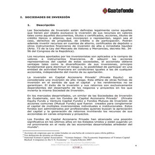 I sociedades de inversion