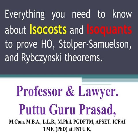 Isocosts isoquants and proofs gp