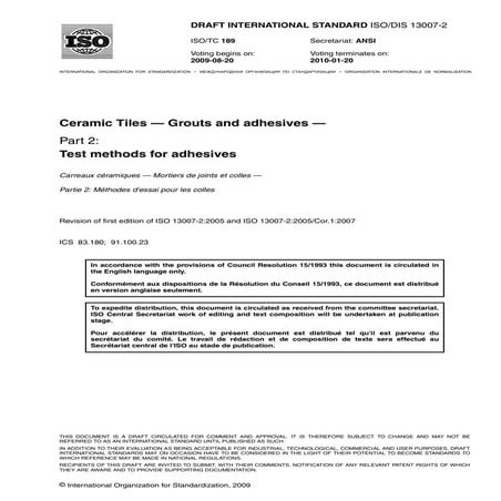 ISO_DIS_13007-2 2009 Test Method for Adhesives.pdf