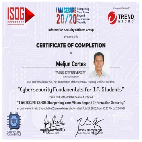 ISOG CYBERSECURITY FUNDMENTALS JULY 29 2020 | PDF