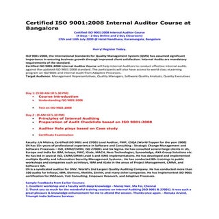 Iso internal auditer course