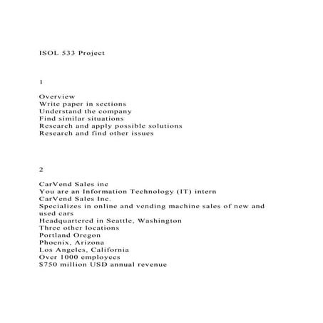 ISOL 533 Project1OverviewWrite paper in sections.docx