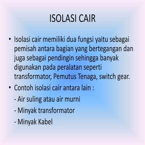 Isolasi cair