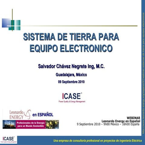 Webinar - Sistemas de tierra para equipos electrónicos