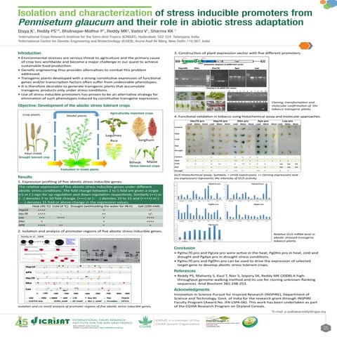 Isolation and characterization of stress inducible promoters from ...