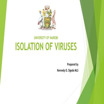 Isolation of viruses and Viral quantification